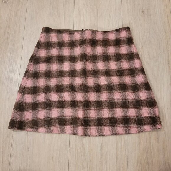 WILFRED | Aritzia Classic Mini Skirt Plaid Wool Cashmere | Sz. 2 - Picture 6 of 11